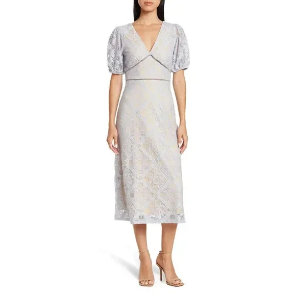 nsr short sleeve lace midi dress Dresses for Teens & Juniors NSR